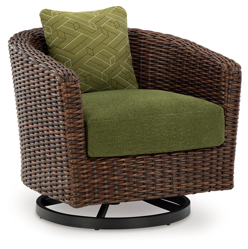 Horizon Hall - Brown / Green - Swivel Lounge With Cushion - Urban Living Furniture (Los Angeles, CA)