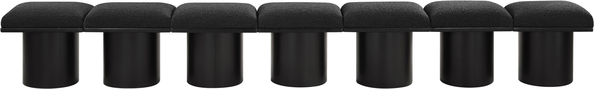 Pavilion - 7 Piece Modular Bench With Black Base