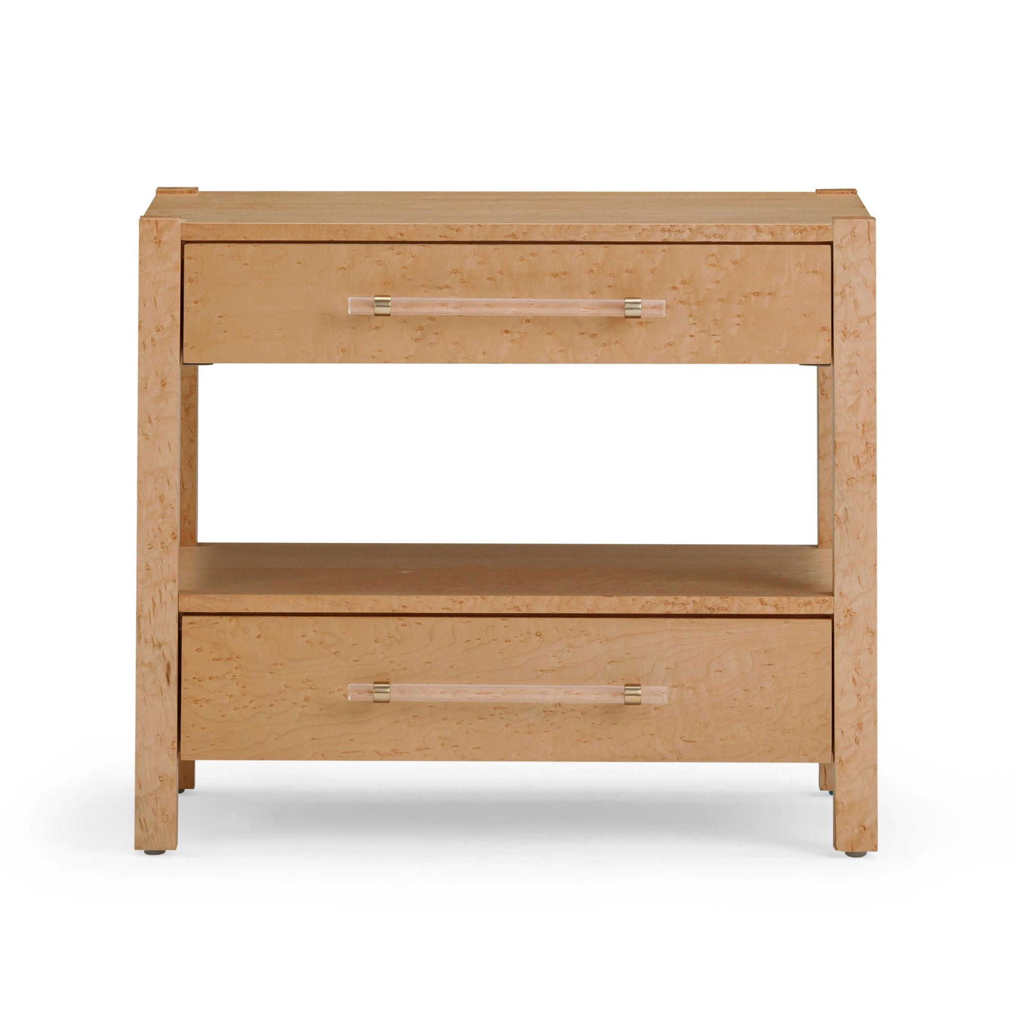 Brandyss - Birdseye Maple 2-Drawer Nightstand - Light Brown - Urban Living Furniture (Los Angeles, CA)