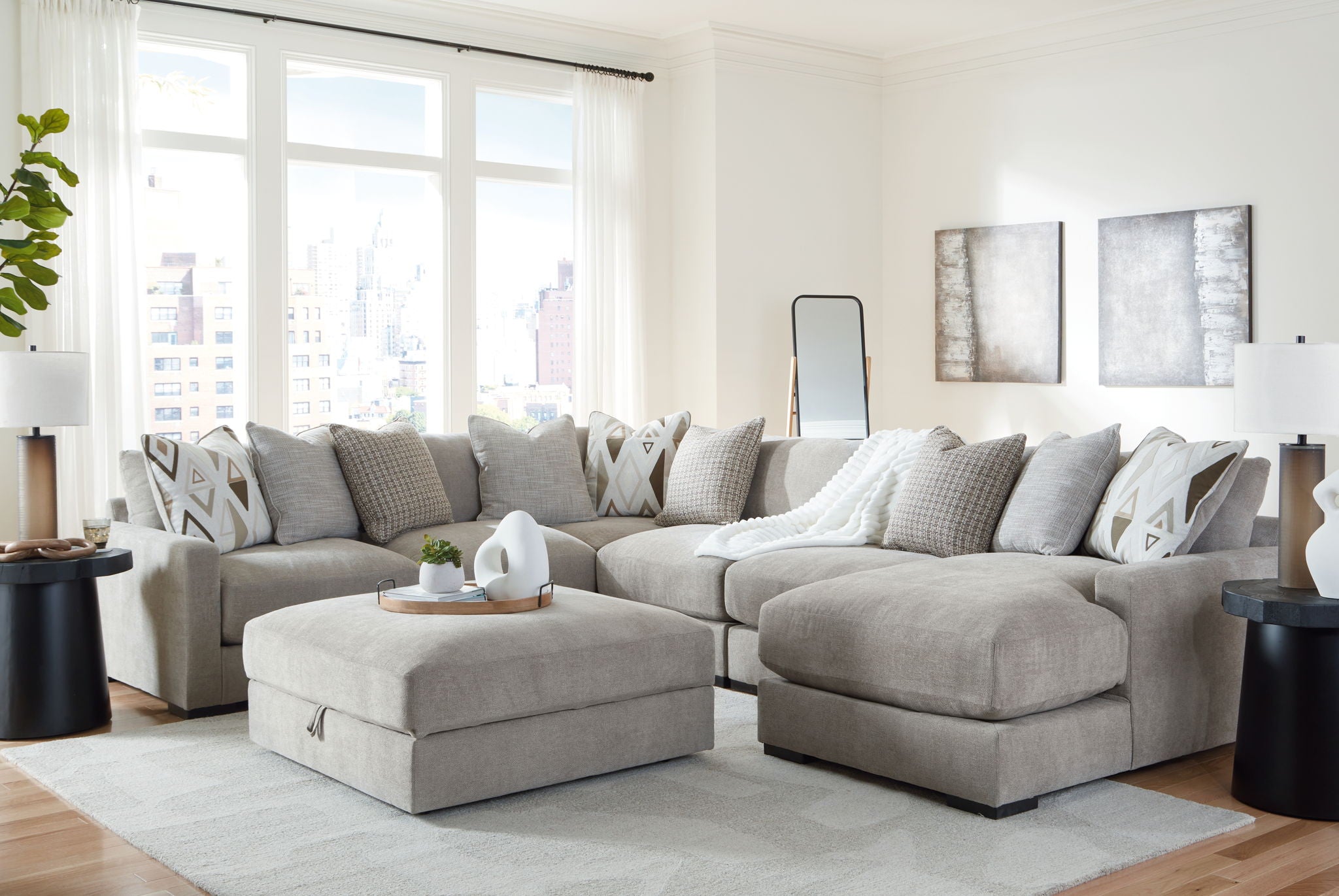 Aslan Court - Sectional With Ottoman Set - Urban Living Furniture (Los Angeles, CA)