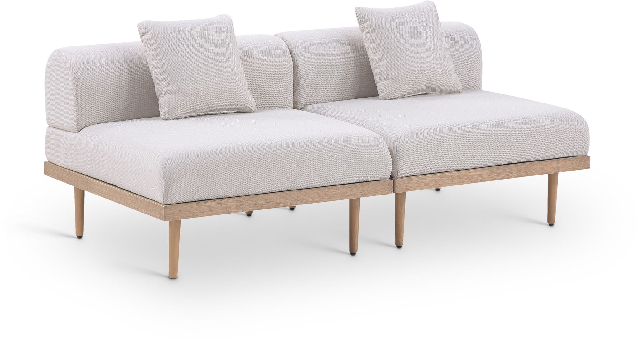 Laguna - 2 Piece Resilient Water Resistant Fabric 71" Outdoor Patio Armless Modular Loveseat - Urban Living Furniture (Los Angeles, CA)