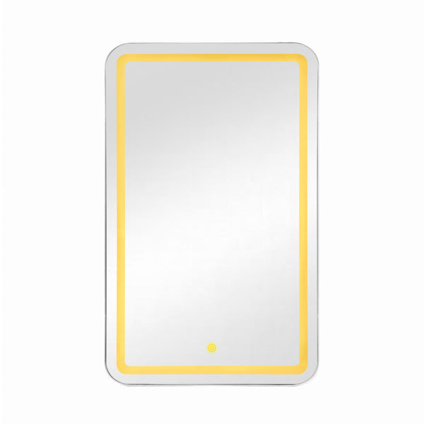 Rectangle Medicine Cabinet Mirror Bathroom Mirror With Storage Wall Mounted Medicine Mirror Cabinet With LED - Sliver