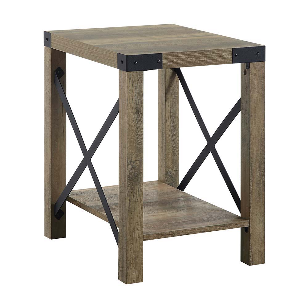 Abiram - End Table - Rustic Oak Finish - Urban Living Furniture (Los Angeles, CA)