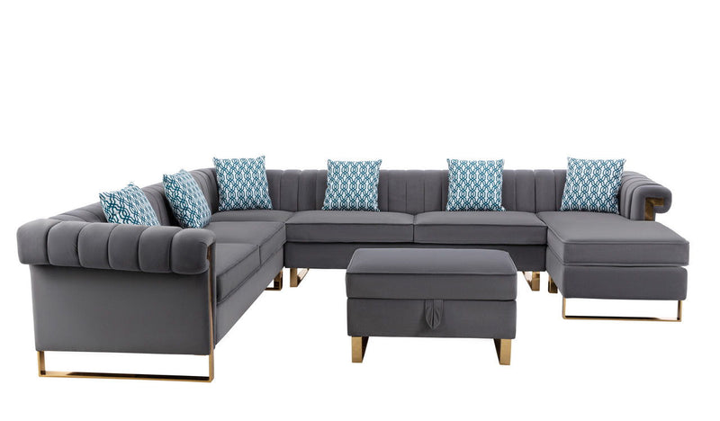 Maddie - Velvet Sectional Sofa - Urban Living Furniture (Los Angeles, CA)
