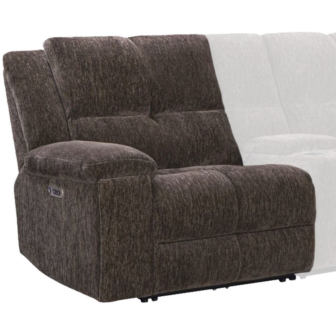Bronco - Power Left Arm Facing Zero Gravity Recliner P2 - Plush Umber