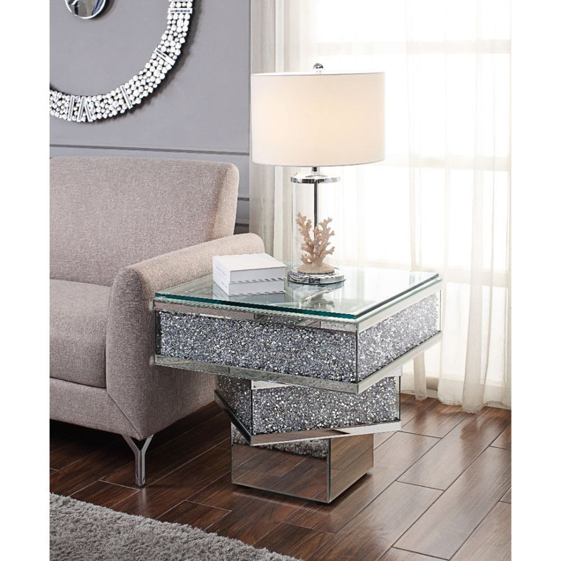 Noralie - End Table - Mirrored & Faux Diamonds - Urban Living Furniture (Los Angeles, CA)