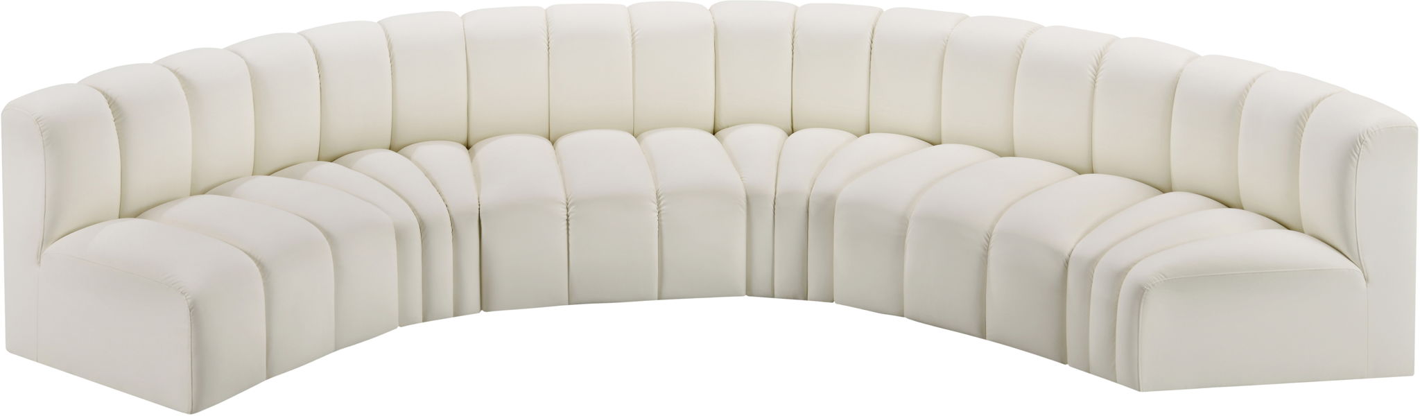 Arc - Faux Leather 6 Piece U-Shaped Modular Sofa