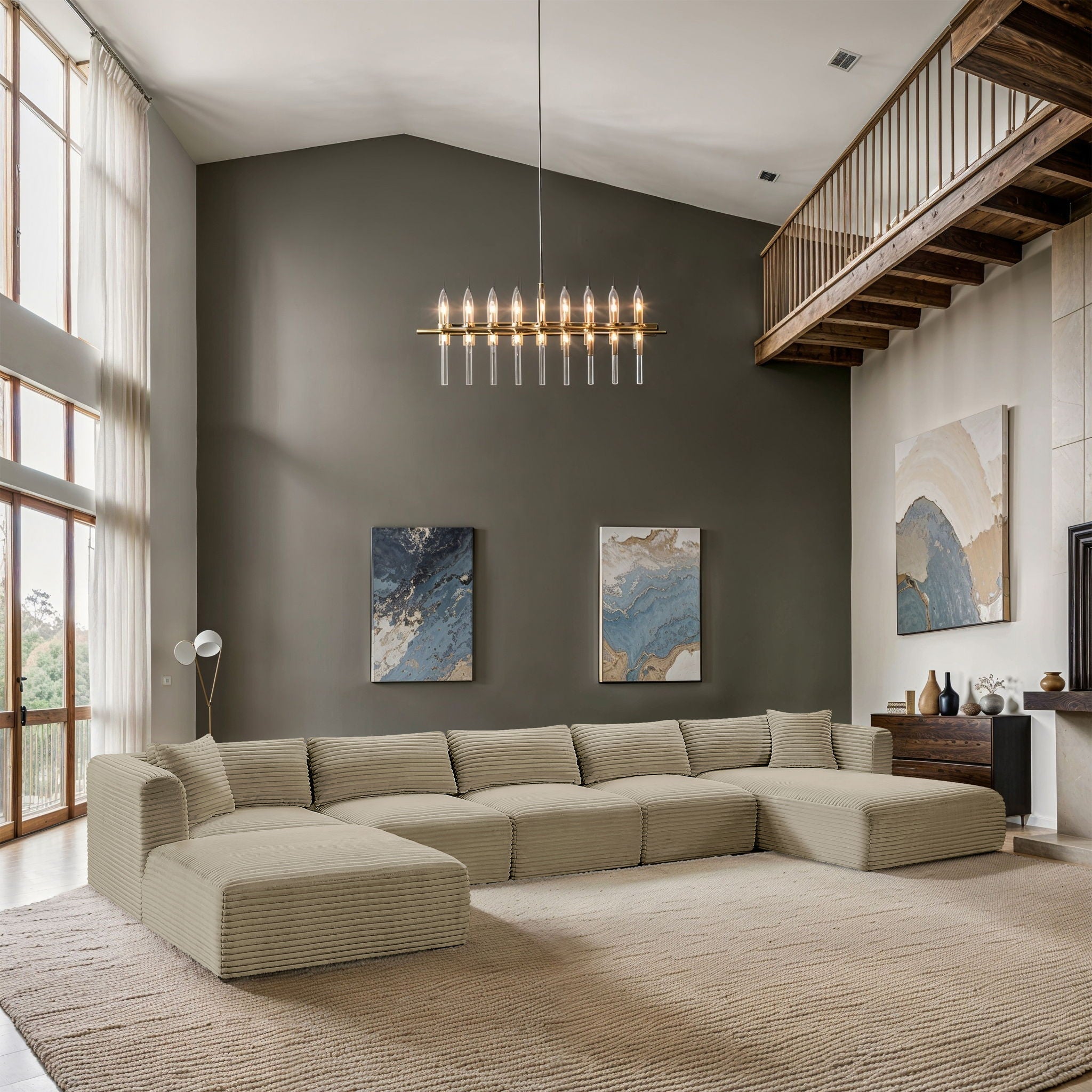 Shaggy - 6 Piece Modular Sectional With Chaise And Ottoman - Urban Living Furniture (Los Angeles, CA)