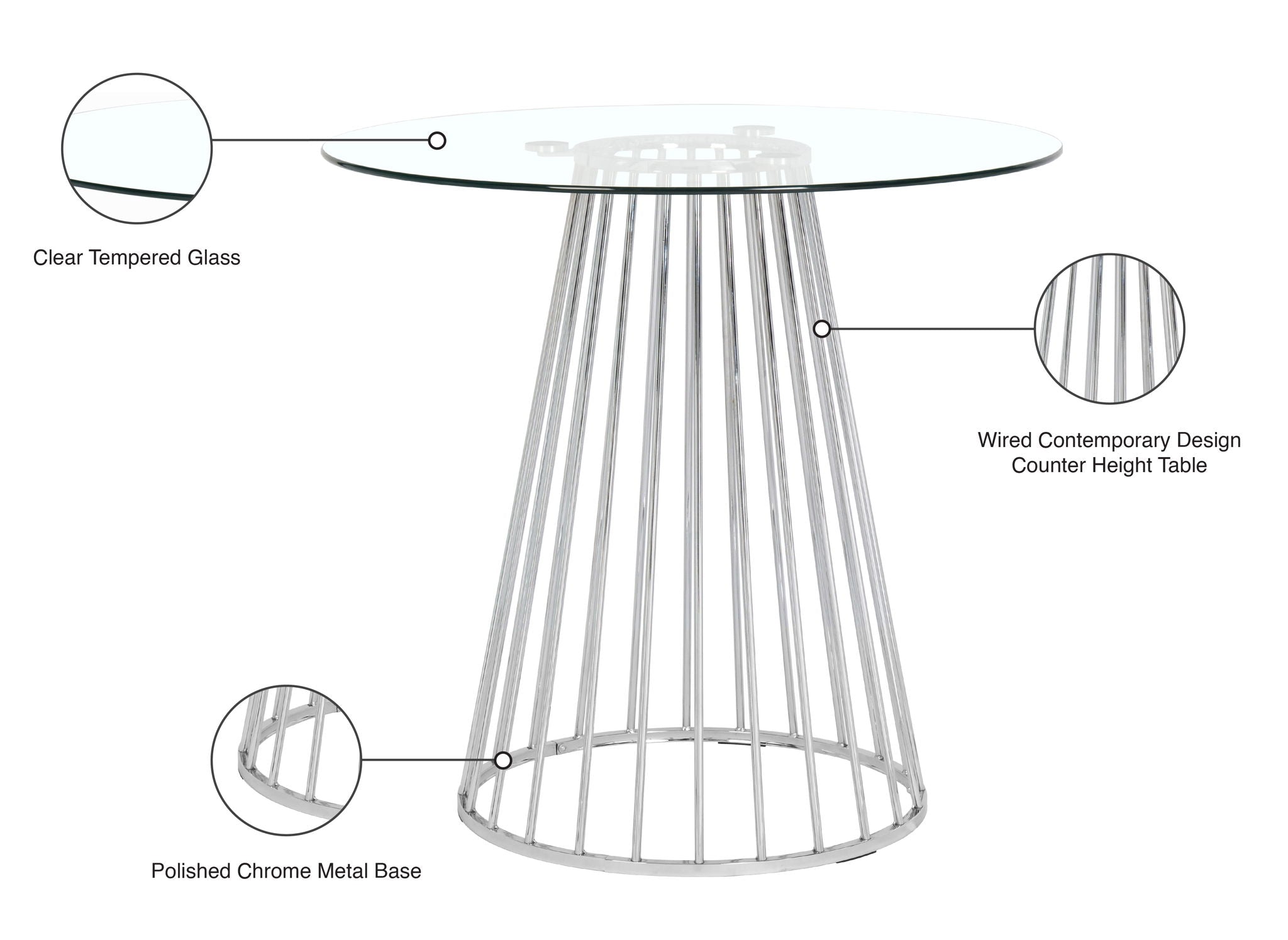 Gio - Counter Height Table - Urban Living Furniture (Los Angeles, CA)
