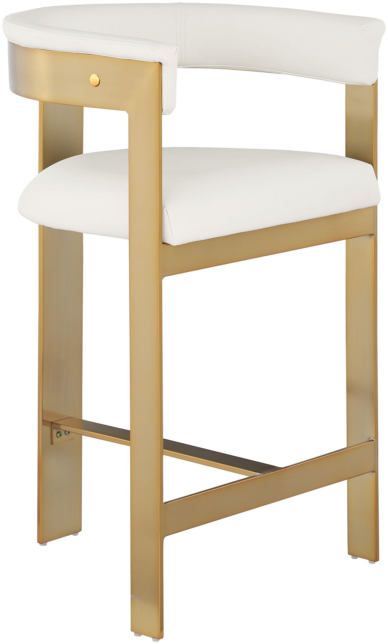 Romeo - Faux Leather Counter Stool With Gold Base (Set of 2) - Urban Living Furniture (Los Angeles, CA)