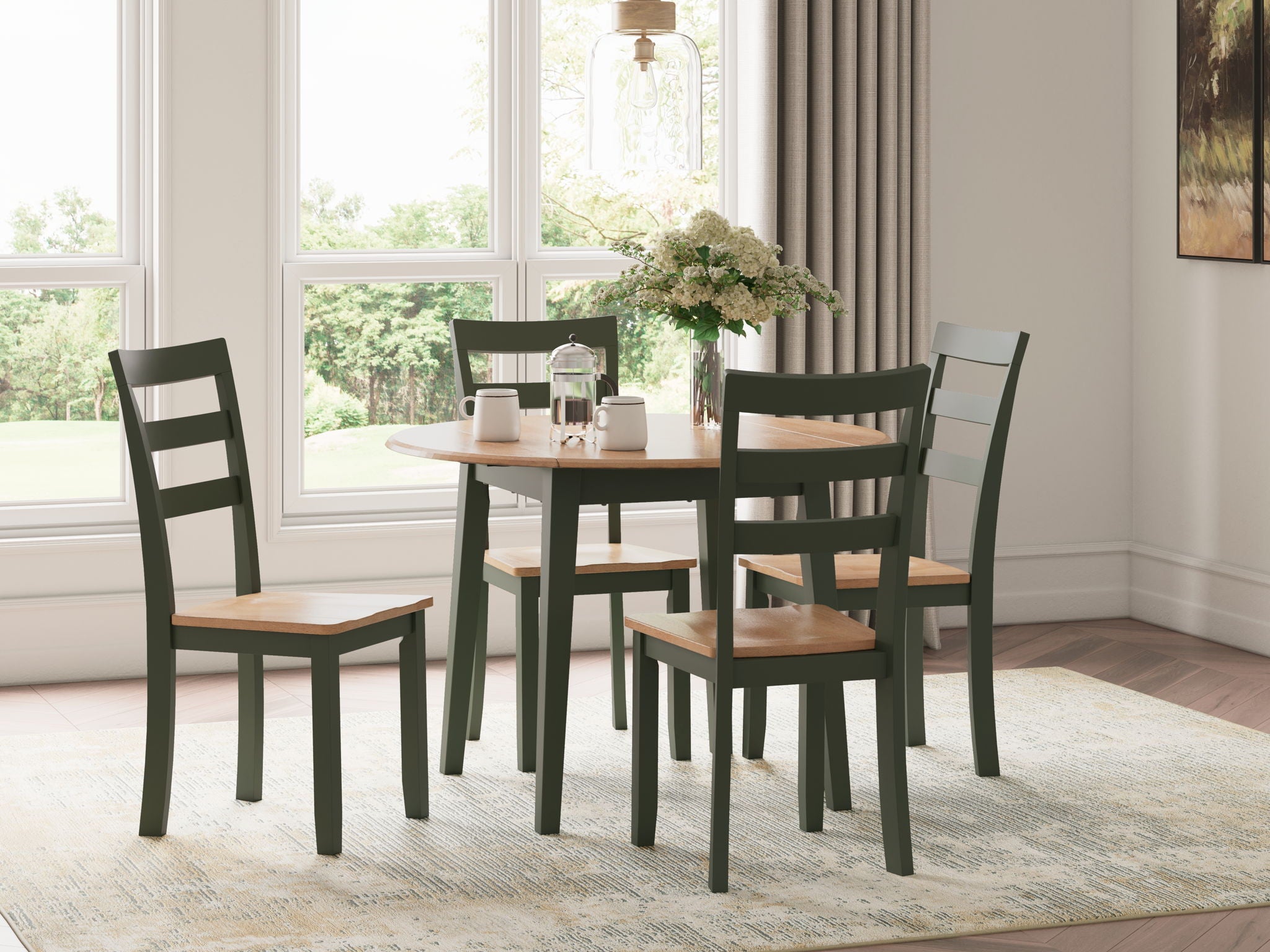 Gesthaven - Round Dining Room Drop Leaf Table Set - Urban Living Furniture (Los Angeles, CA)
