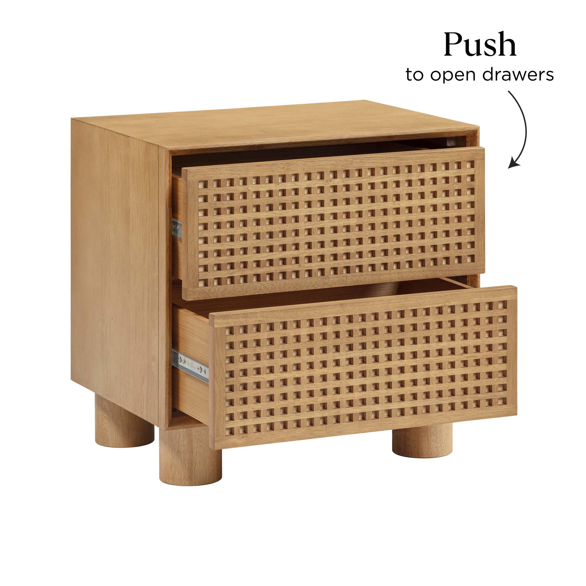 Miles - Rubberwood Nightstand - Natural - Urban Living Furniture (Los Angeles, CA)