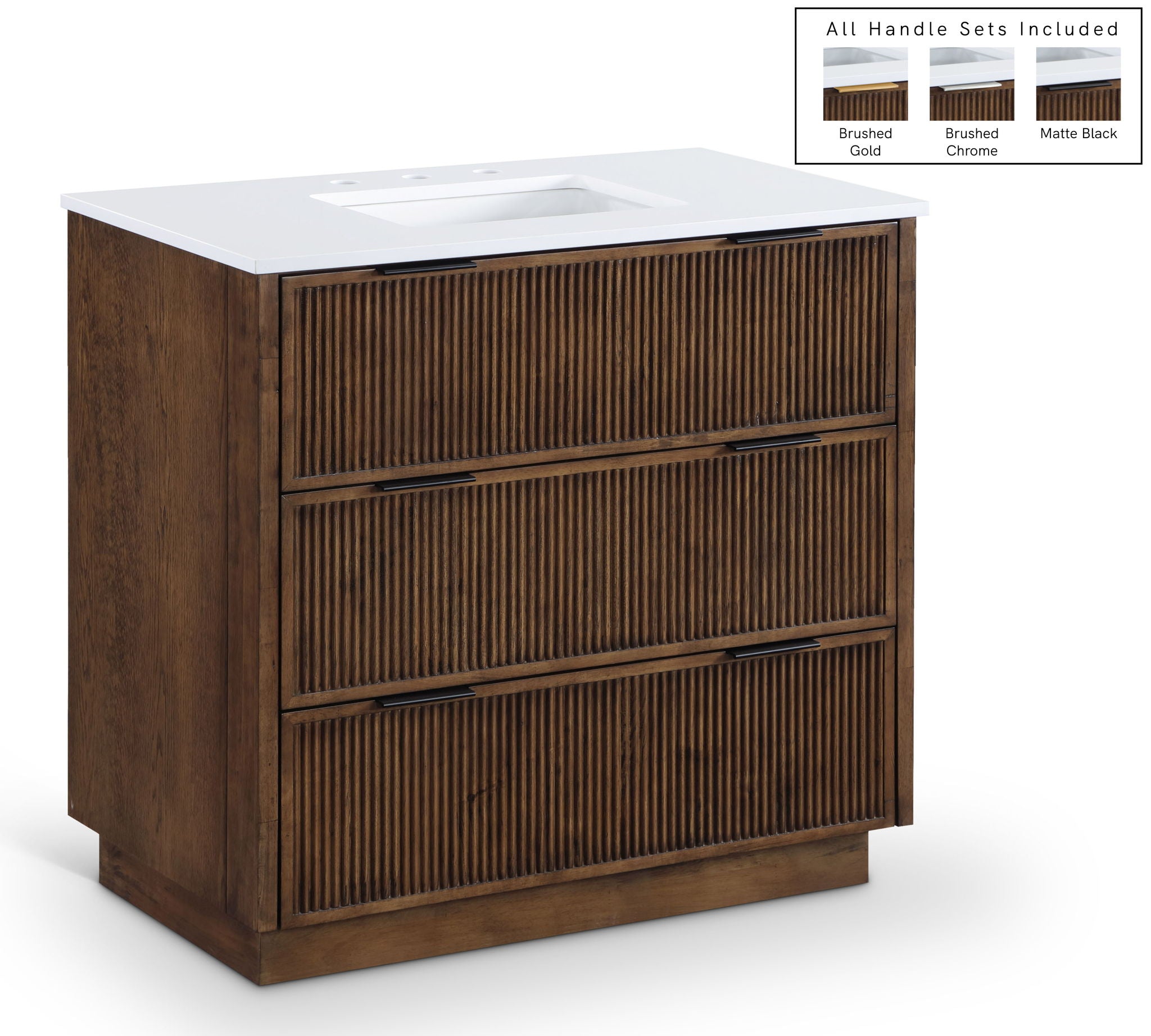 Willard - Engineered Stone And Solid Wood Bathroom Vanity - Urban Living Furniture (Los Angeles, CA)