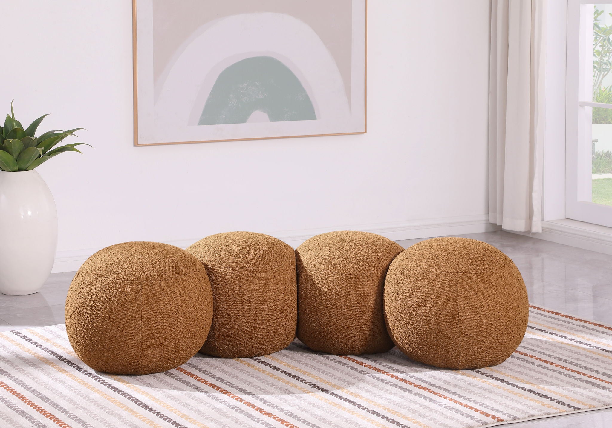 Apollo - Boucle Fabric Bench - Urban Living Furniture (Los Angeles, CA)