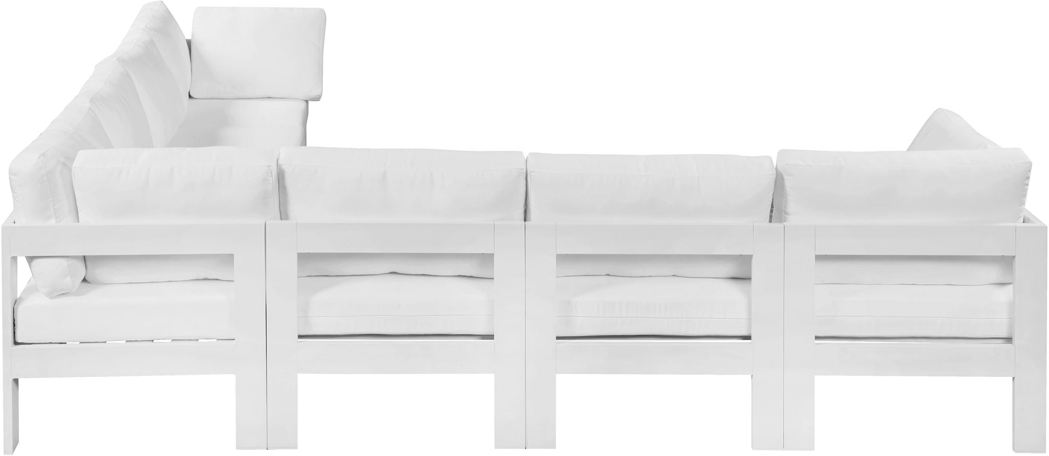 Nizuc - Outdoor Patio 7 Piece Modular Sectional With White Frame - Urban Living Furniture (Los Angeles, CA)