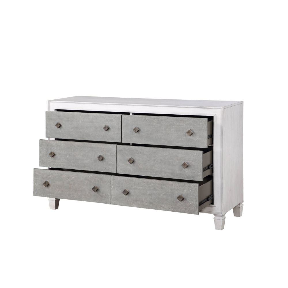 Katia - Dresser - Rustic Gray & White Finish - Urban Living Furniture (Los Angeles, CA)