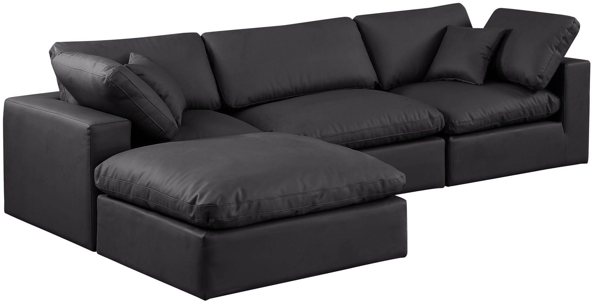 Comfy - 4 Piece Faux Leather Modular Sectional With Chaise - Urban Living Furniture (Los Angeles, CA)