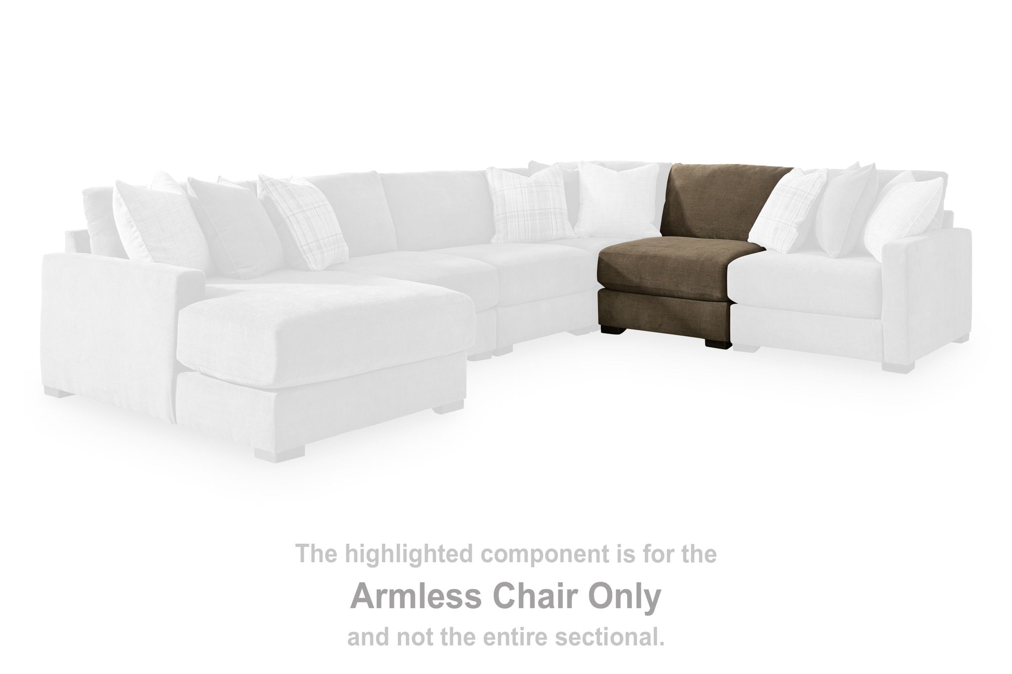 Camellia-Court - Armless Chair - Coffee - Urban Living Furniture (Los Angeles, CA)