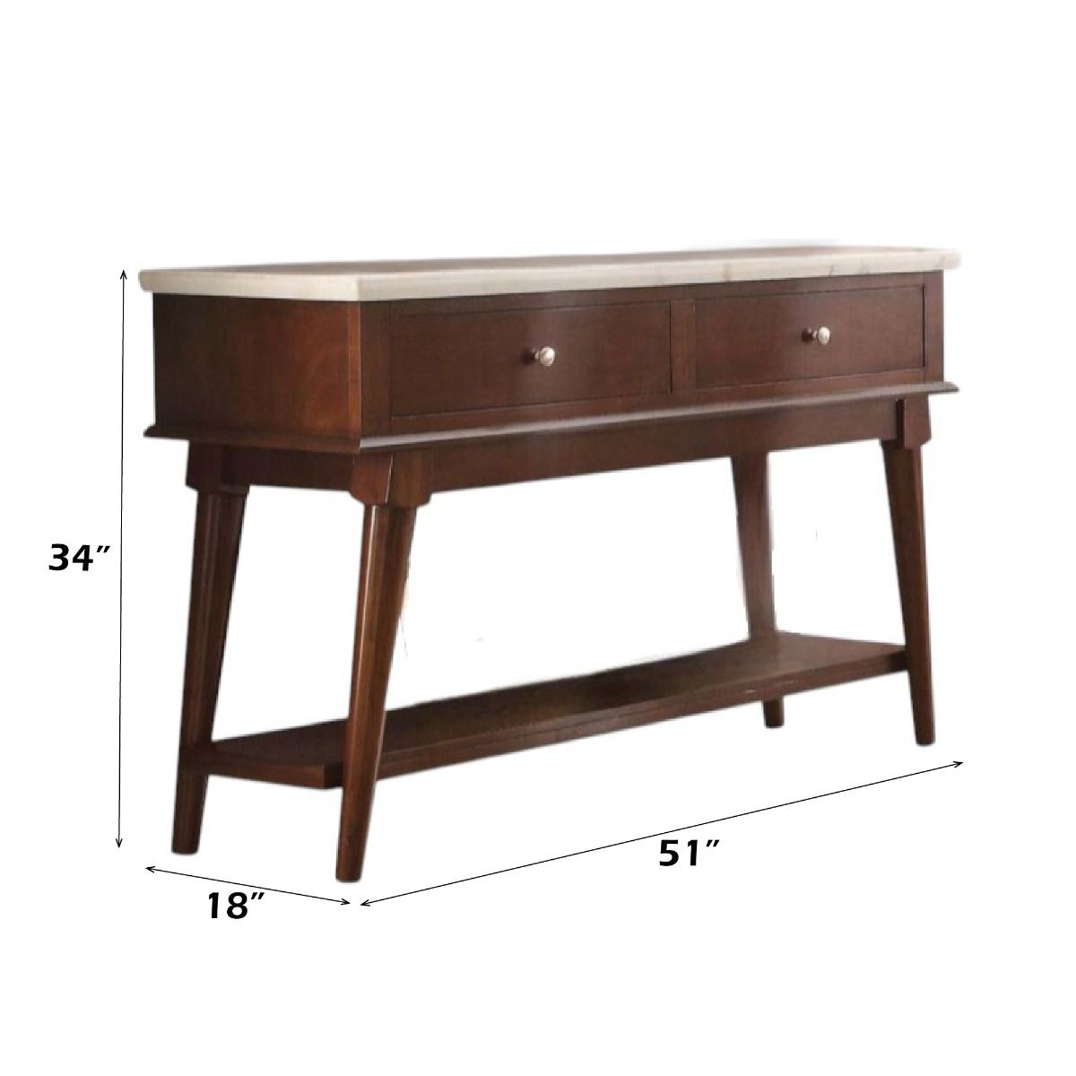 Gasha - Server - White Marble Top & Walnut - Urban Living Furniture (Los Angeles, CA)