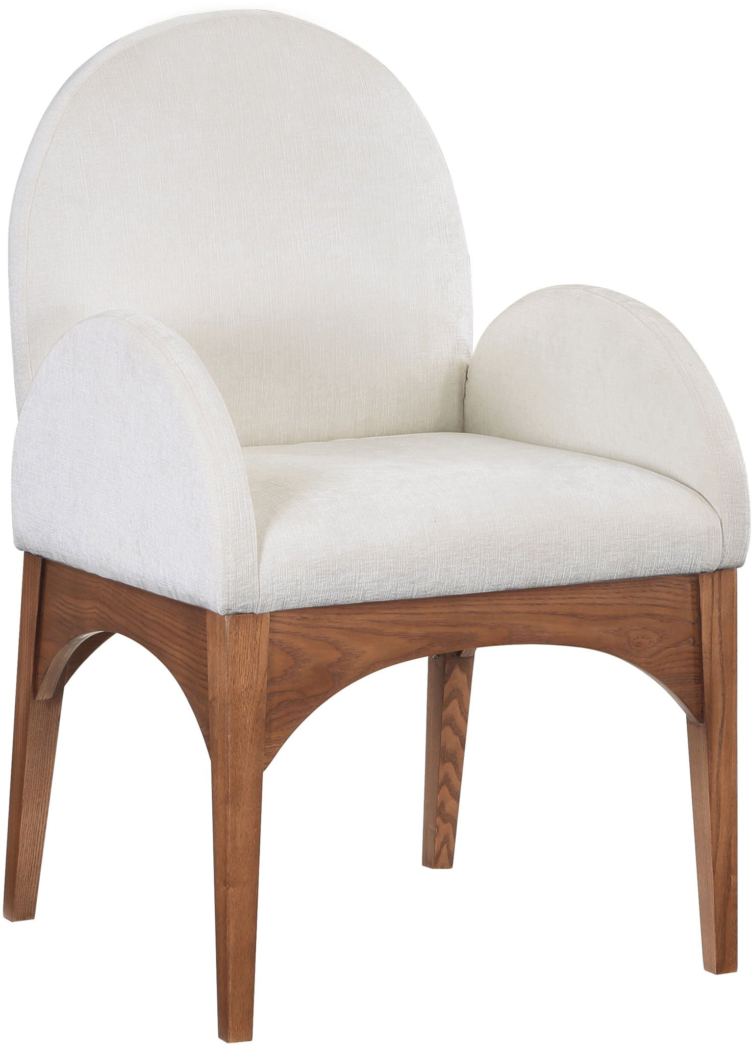 Waldorf - Chenille Dining Arm Chair With Brown Legs - Urban Living Furniture (Los Angeles, CA)