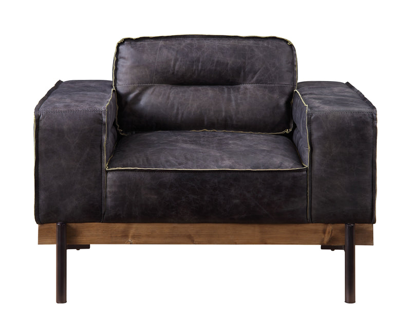 Silchester - Chair - Antique Ebony Top Grain Leather - Urban Living Furniture (Los Angeles, CA)
