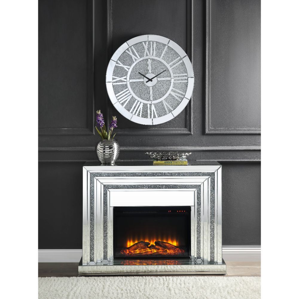 Noralie - Fireplace - Mirrored - Wood - 35" - Urban Living Furniture (Los Angeles, CA)