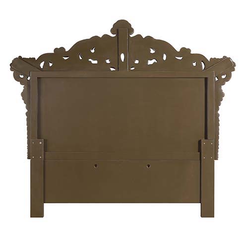 Constantine - Eastern King Bed - Synthetic Leather , Light Gold, Brown & Gold - Urban Living Furniture (Los Angeles, CA)