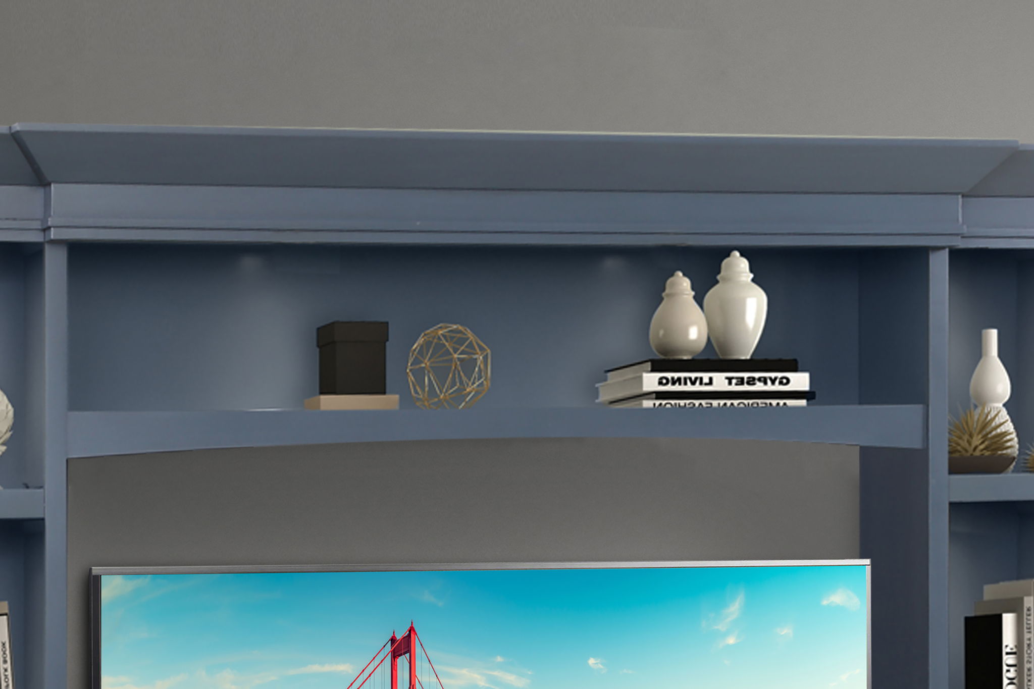 Americana Modern - TV Console with Hutch and LED Lights - Urban Living Furniture (Los Angeles, CA)