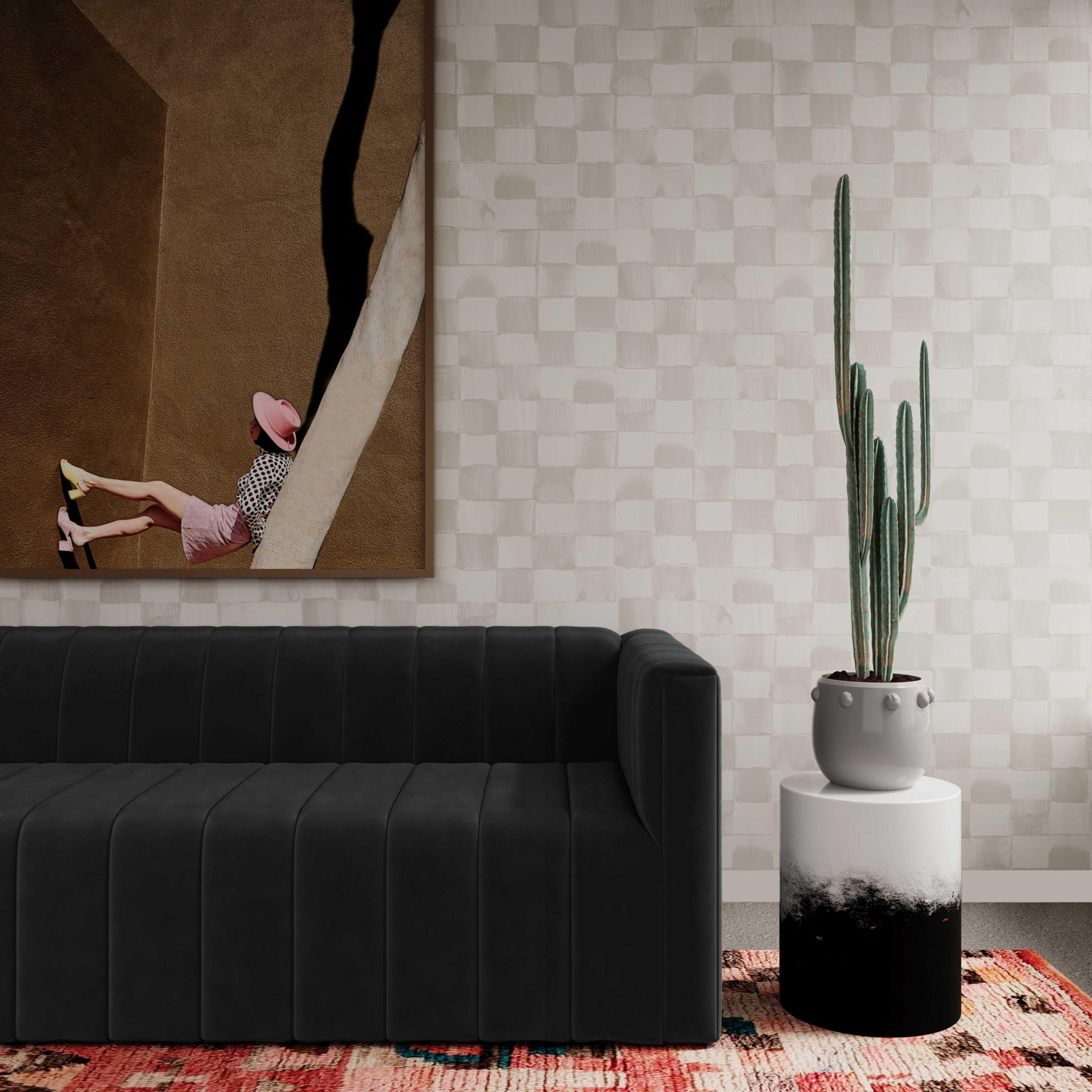 Matra - Side Table - Black And White - Urban Living Furniture (Los Angeles, CA)