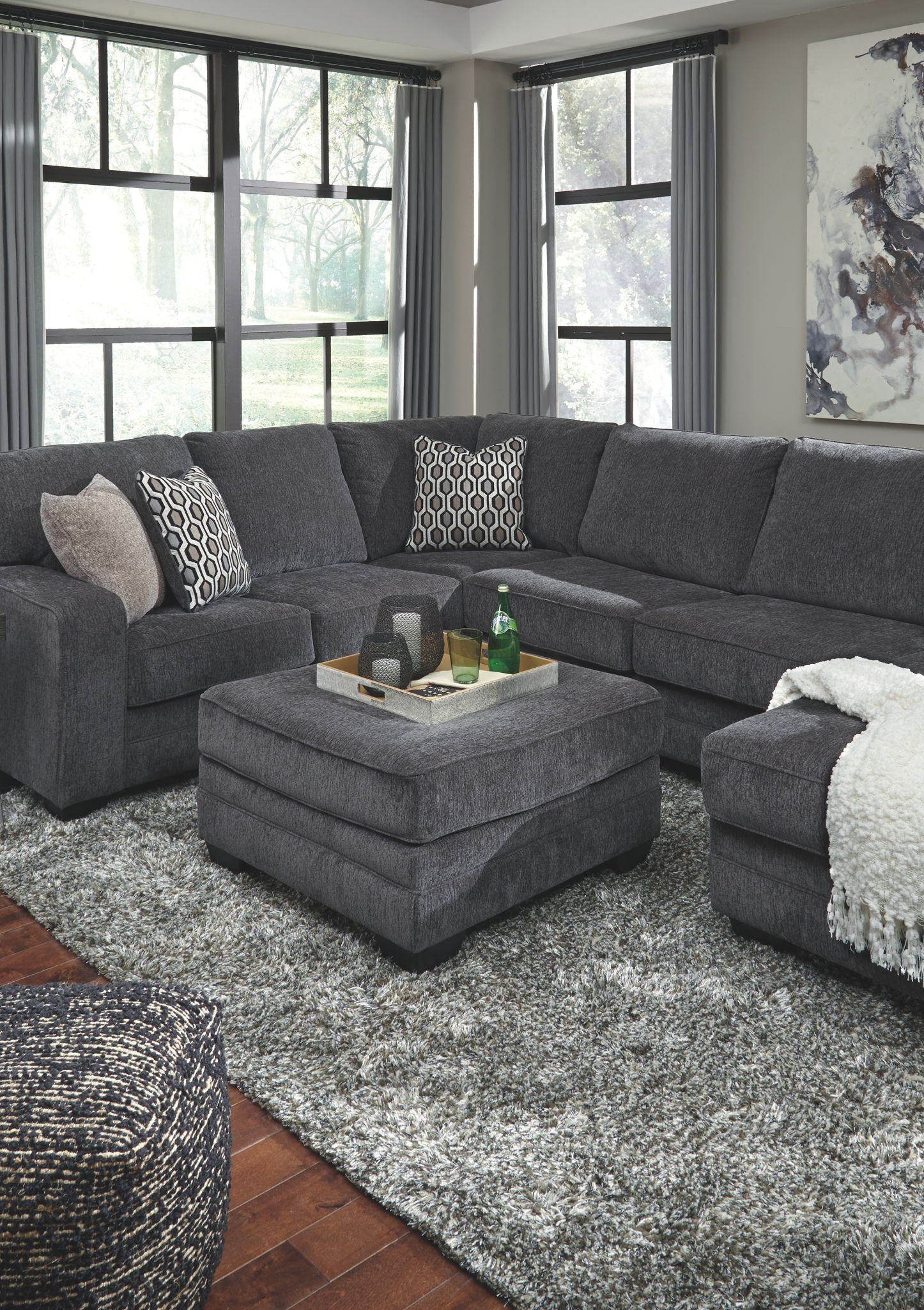 Tracling - Slate - Oversized Accent Ottoman - Urban Living Furniture (Los Angeles, CA)