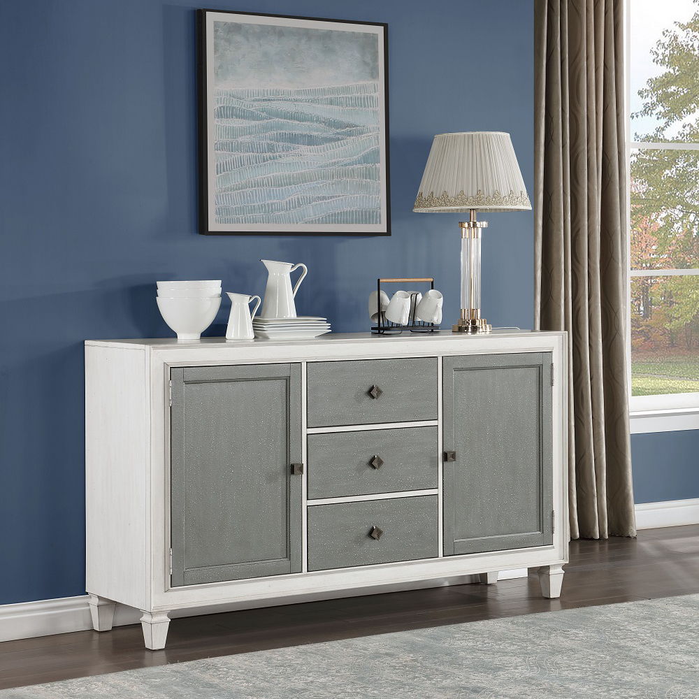 Katia - Server - Rustic Gray & Weathered White - Urban Living Furniture (Los Angeles, CA)