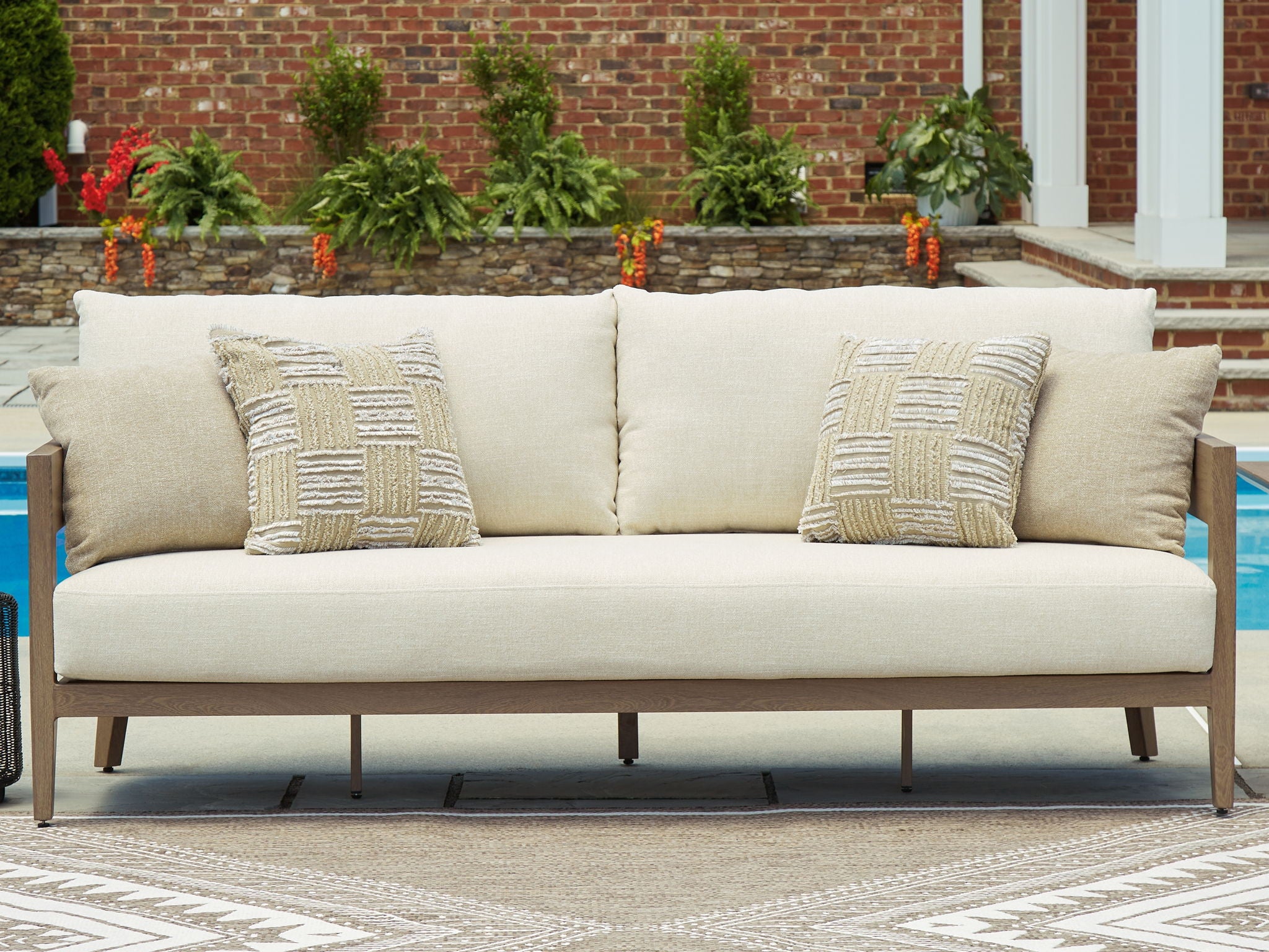 Serene Bay - Dark Brown / White - Sofa With Cushion - Urban Living Furniture (Los Angeles, CA)