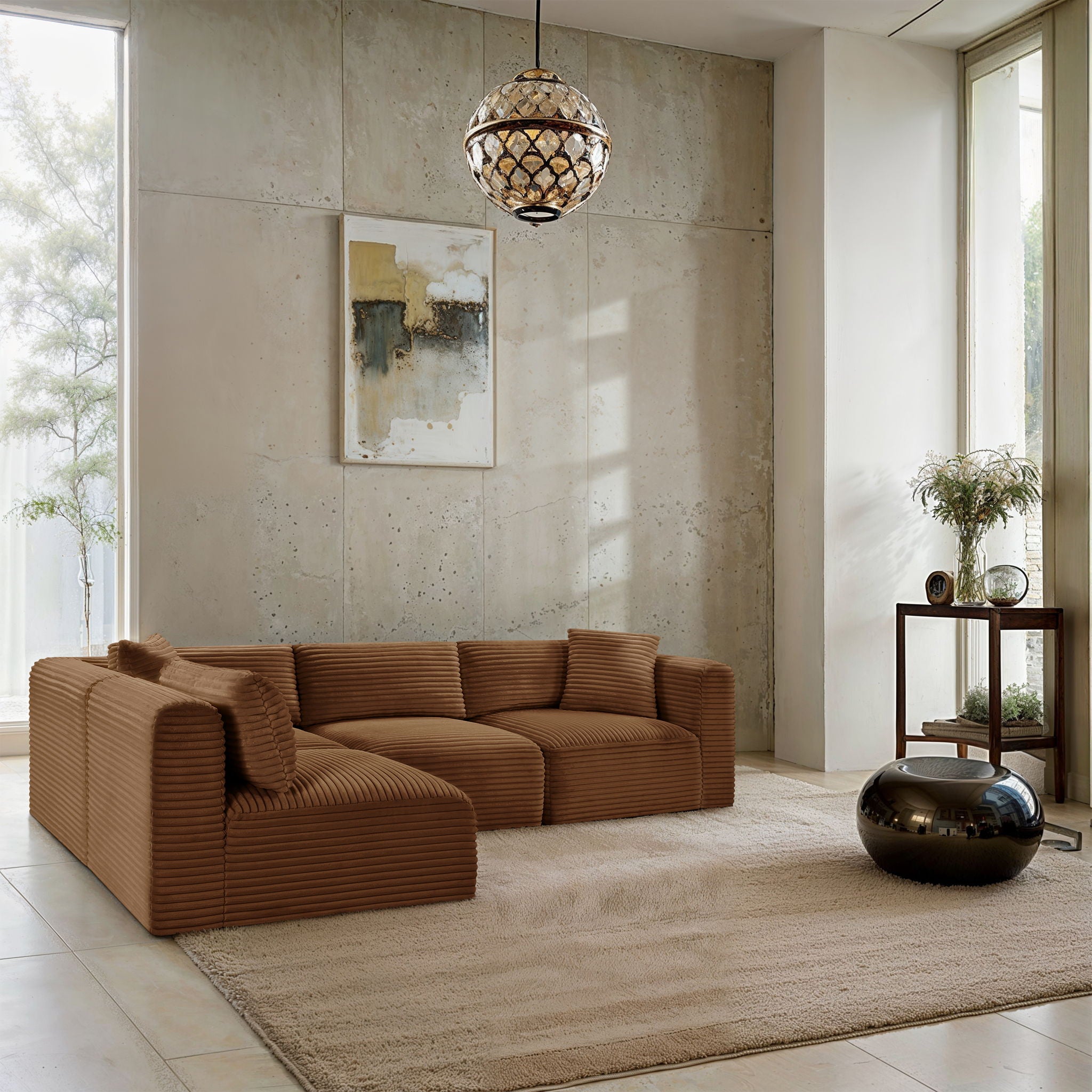 Shaggy - Fabric 4 Piece Modular Sectional - Urban Living Furniture (Los Angeles, CA)