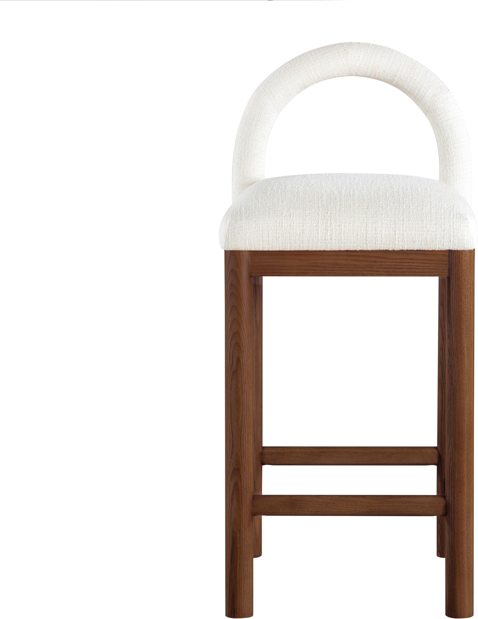 Conrad - Linen Counter Stool With Brown Legs - Urban Living Furniture (Los Angeles, CA)