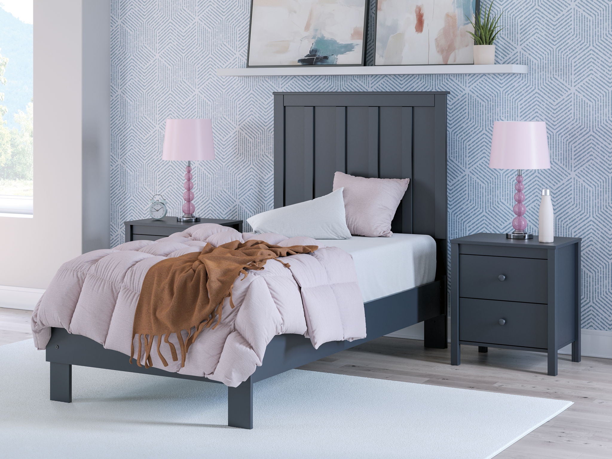 Simmenfort - Platform Bed With Panel Headboard - Urban Living Furniture (Los Angeles, CA)