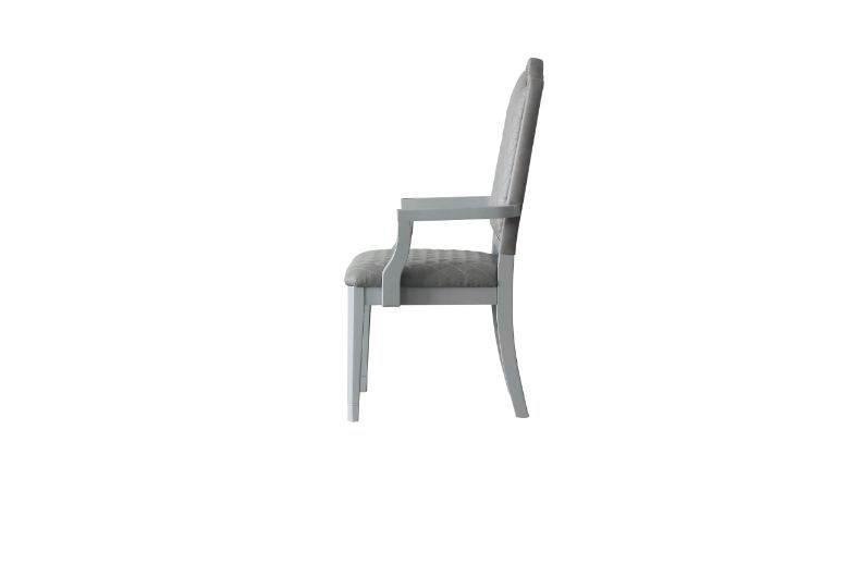 House - Marchese Chair (Set of 2) - Two Tone Gray Fabric & Pearl Gray Finish - Urban Living Furniture (Los Angeles, CA)