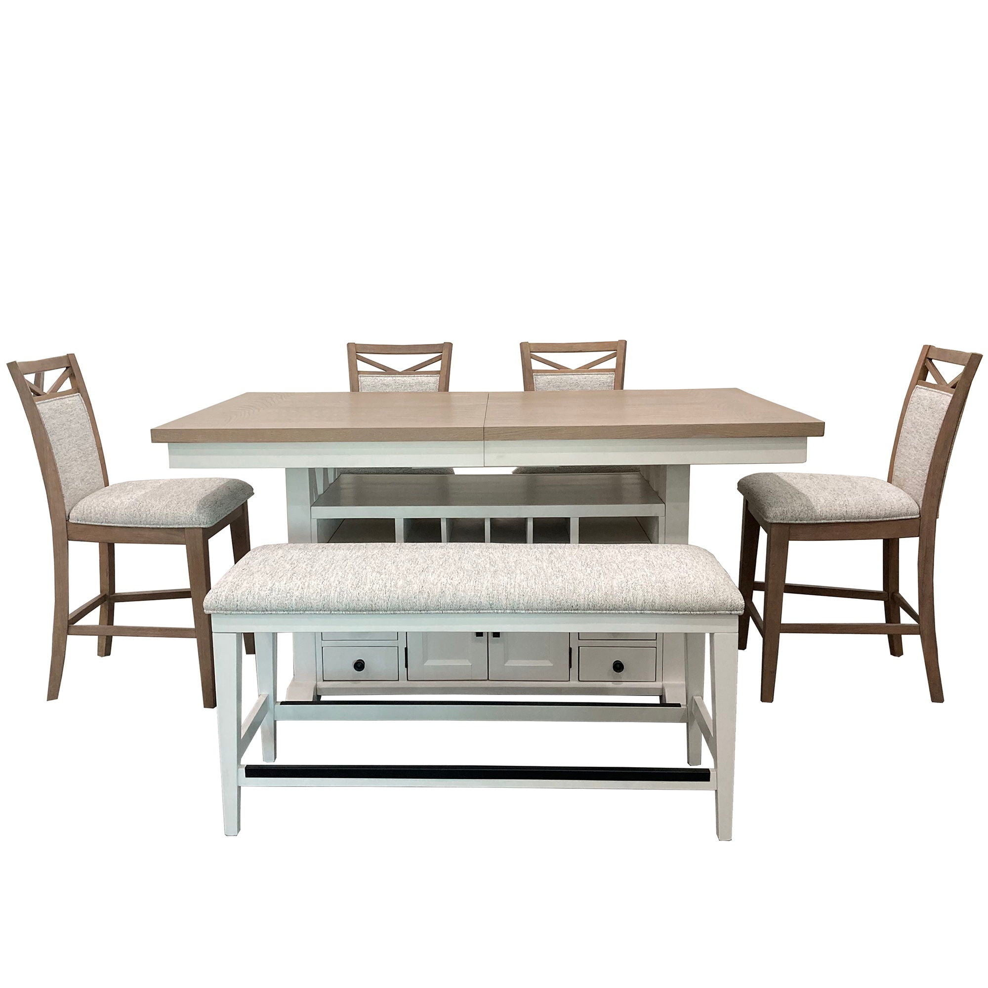 Americana Modern Dining - Upholstered Counter Bench - Cotton - Urban Living Furniture (Los Angeles, CA)