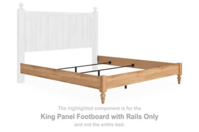 Aleaport - Warm Brown - King Panel Footboard With Rails