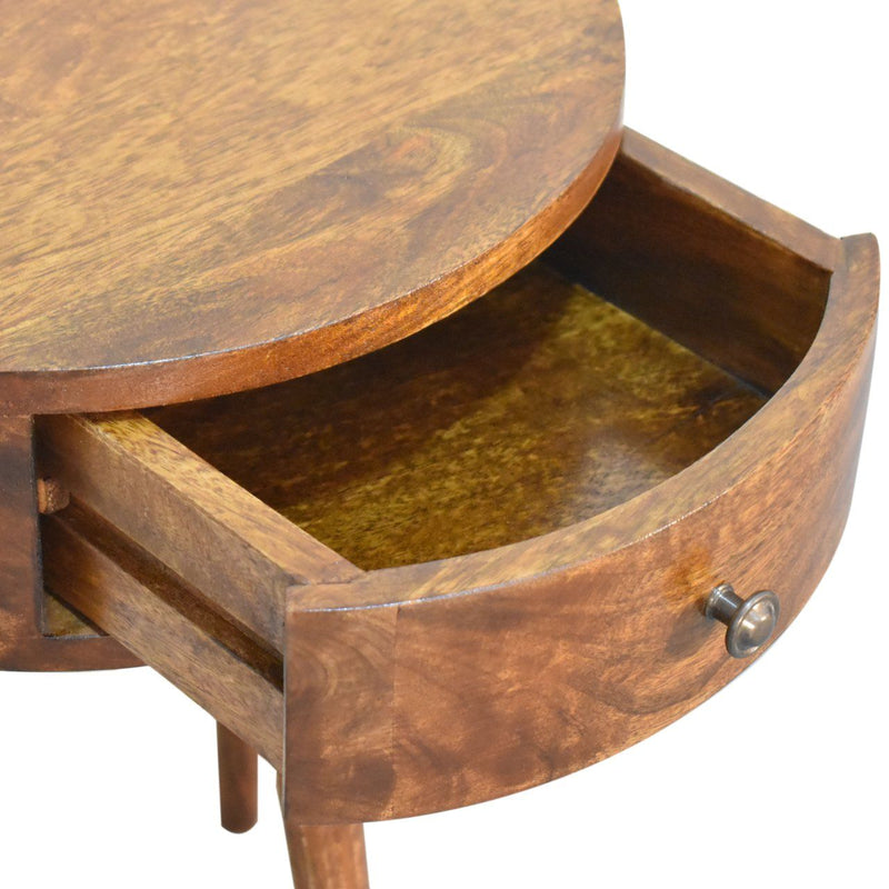 Semi Circle Nightstand - Chestnut
