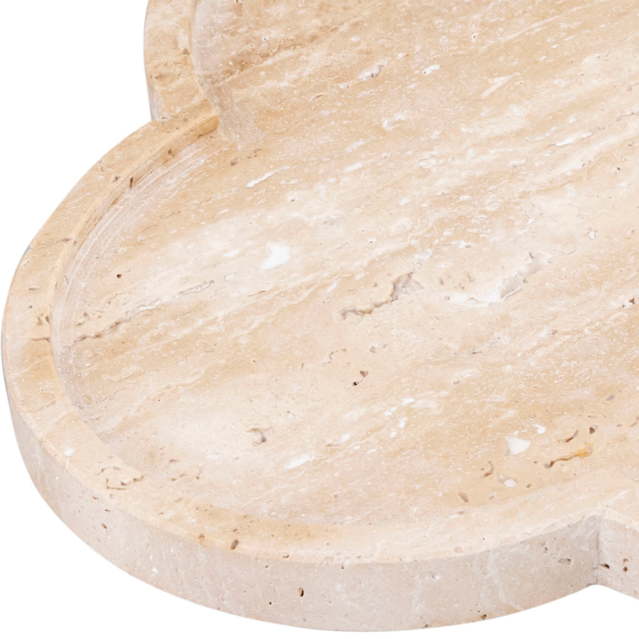 Rimini - Travertine Clover Shaped Tray - Natural - Urban Living Furniture (Los Angeles, CA)