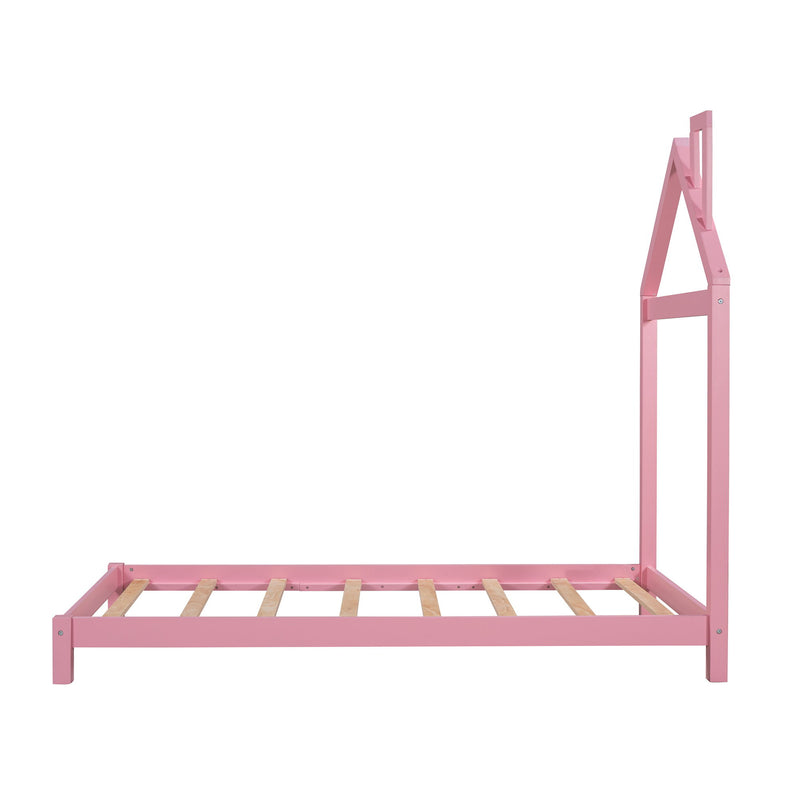 Platform Bed With House Shaped Headboard