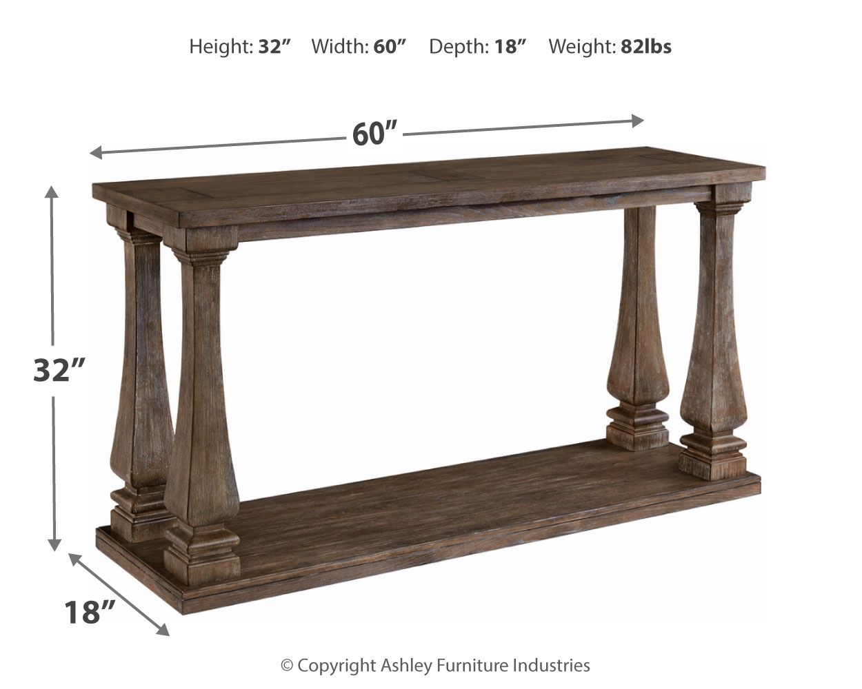 Johnelle - Gray - Sofa Table - Urban Living Furniture (Los Angeles, CA)