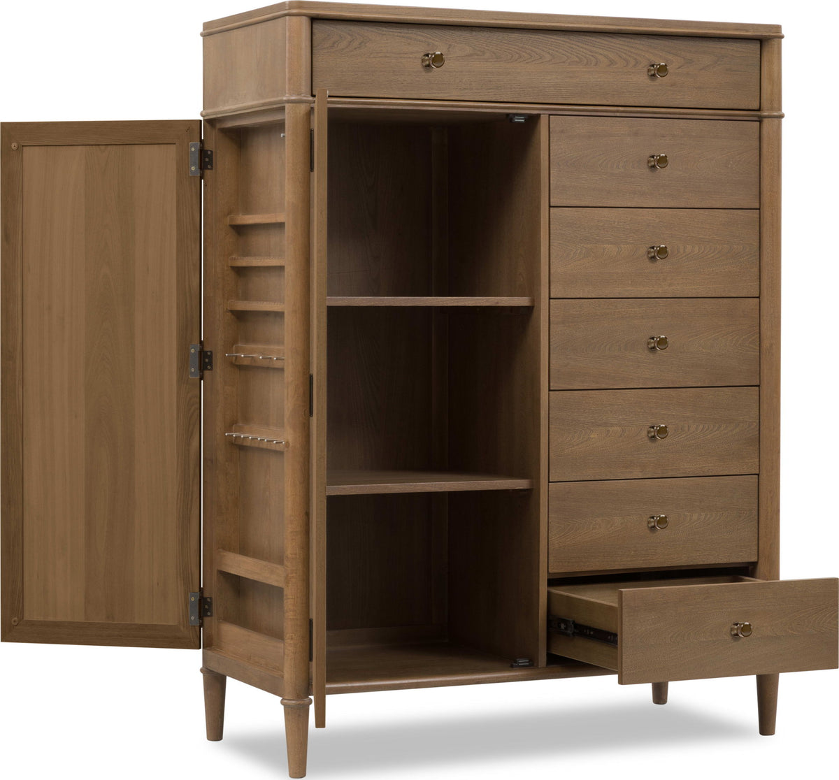 Whitmore - Door Chest With Jewelry Storage - Claystone