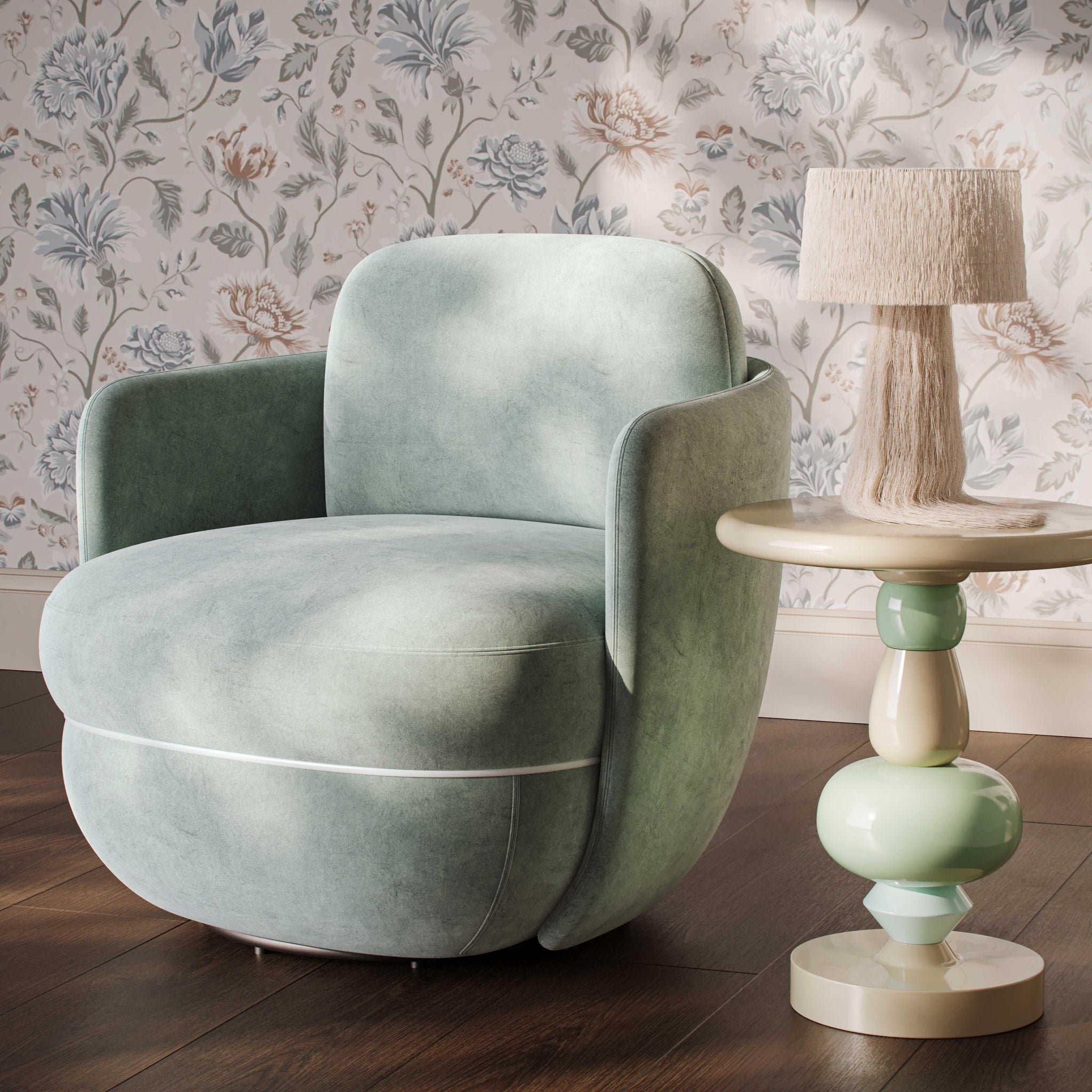 Wolfie - Velvet Swivel Chair - Urban Living Furniture (Los Angeles, CA)