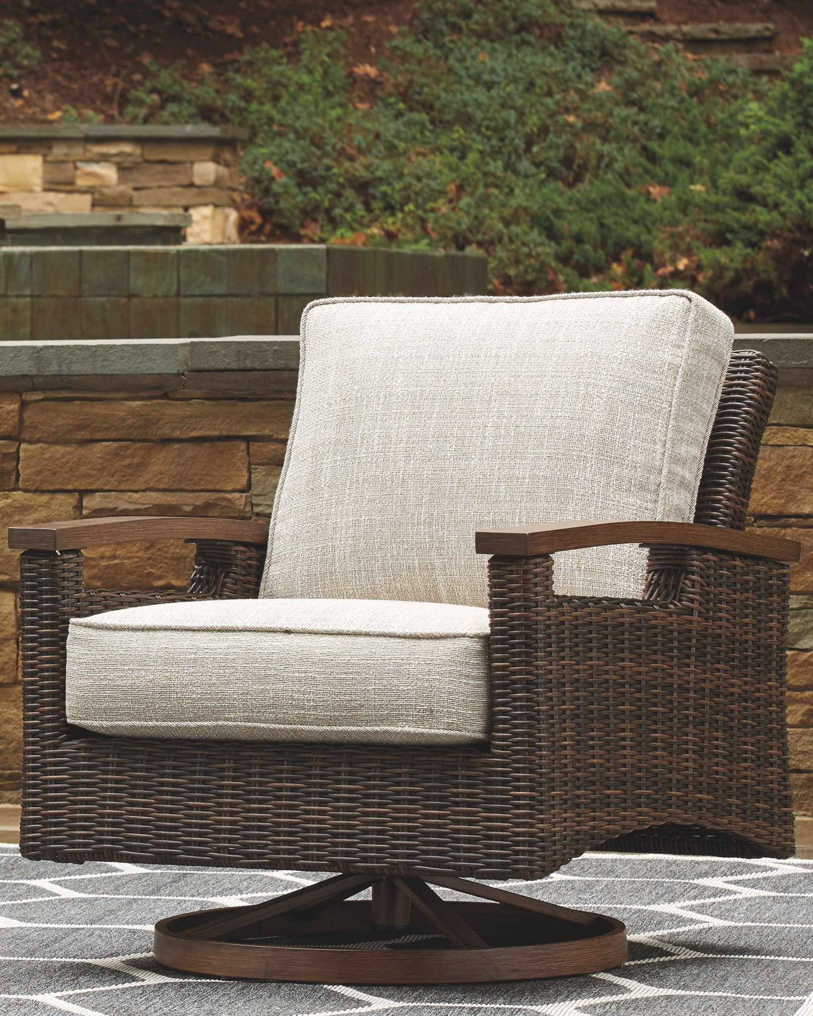 Paradise Trail - Medium Brown - Swivel Lounge Chair (Set of 2) - Urban Living Furniture (Los Angeles, CA)