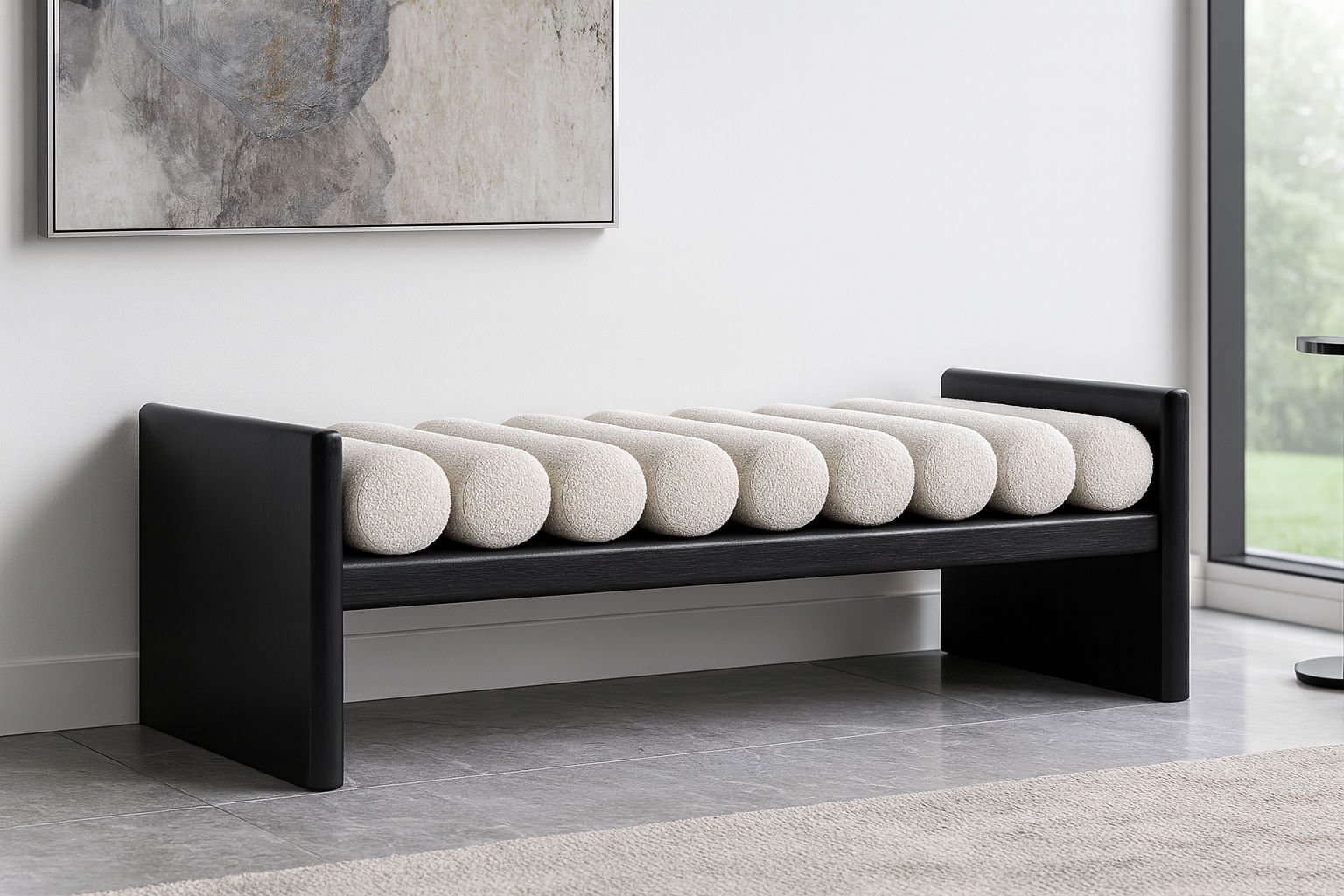 Waverly - Bench With Black Frame - Urban Living Furniture (Los Angeles, CA)