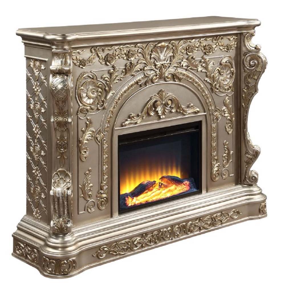 Zabrina - Fireplace - Antique Silver Finish - 49.5" - Urban Living Furniture (Los Angeles, CA)