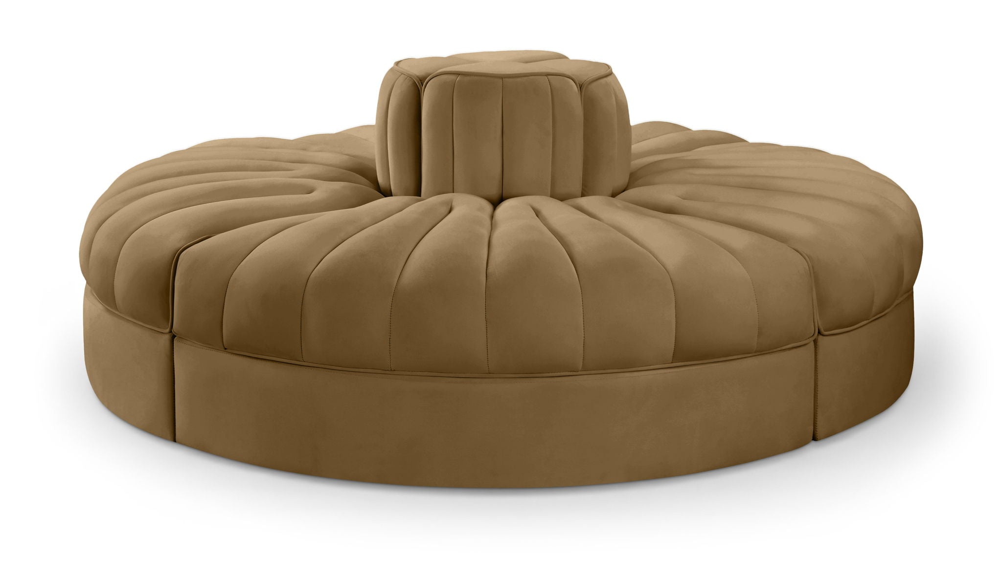 Rummi - Round Velvet Performance Fabric Upholstered 4 Piece Modular Sofa - Urban Living Furniture (Los Angeles, CA)
