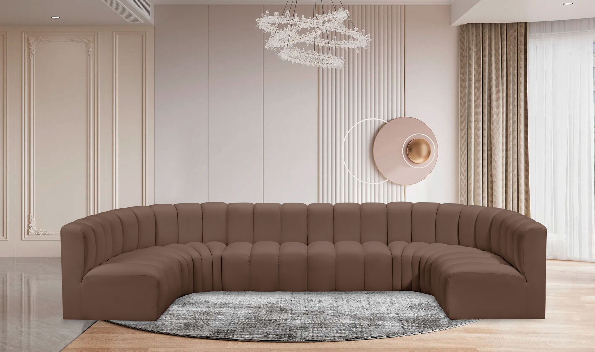 Arc - Faux Leather Modular U-Shaped Sectional - Urban Living Furniture (Los Angeles, CA)