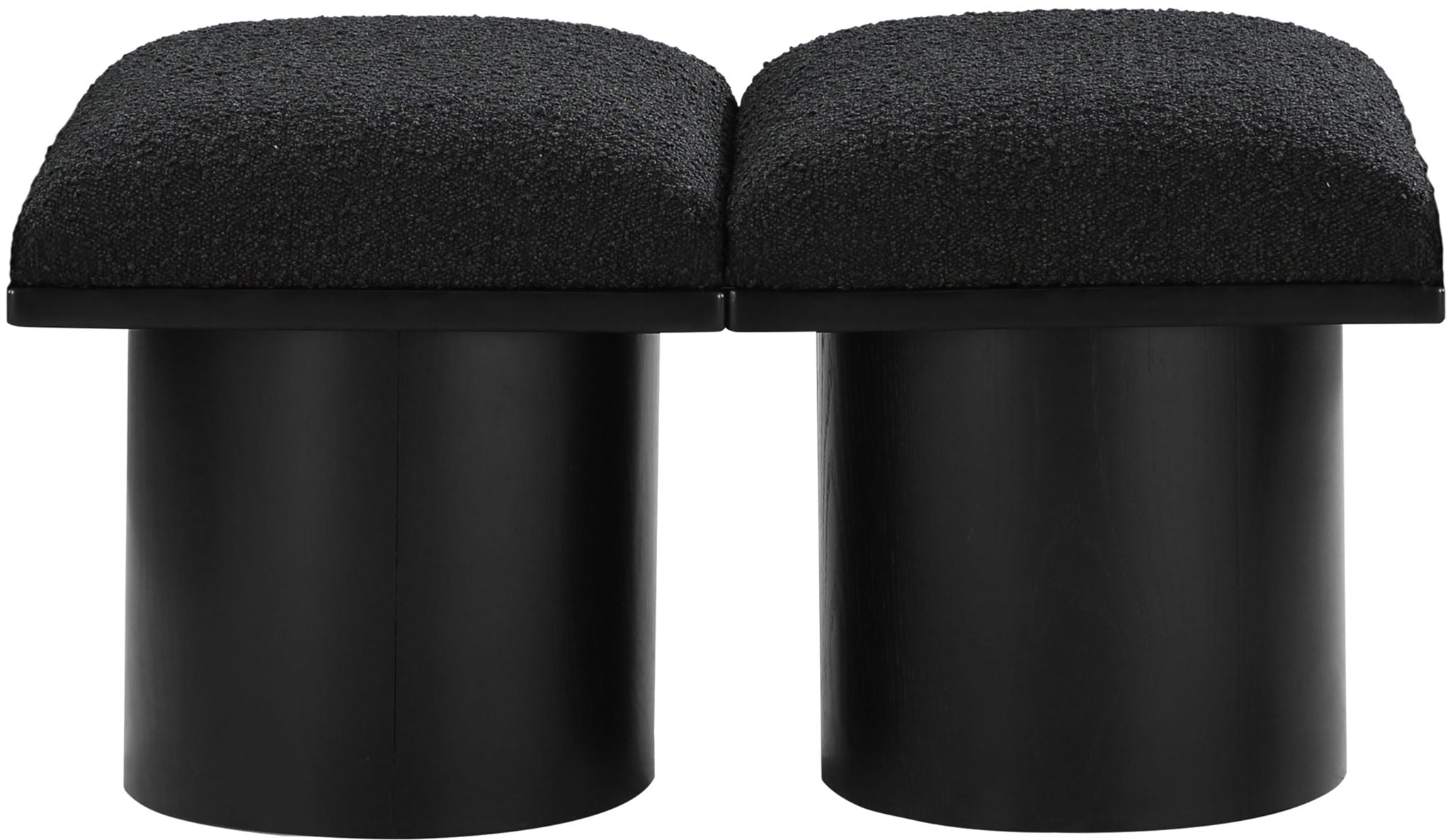 Pavilion - 2 Piece Modular Bench With Black Base